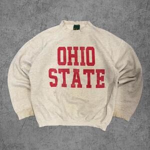 Vintage 90 Distressed Ohio State Boxy Crewneck